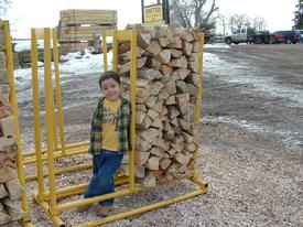 firewood, pine, split, 1/8