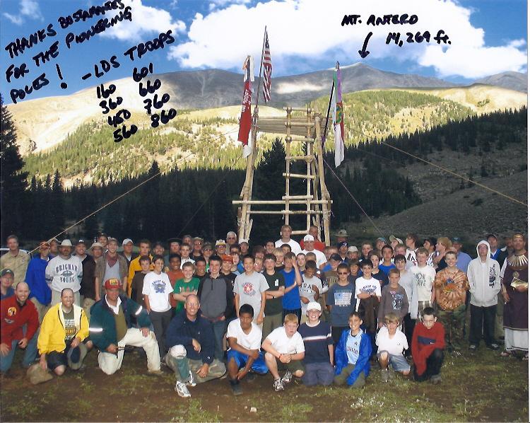 TROOPS, SCOUTS, LOGS, POLES, PIONEERING