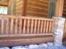 railing, deck, hand hewn, rustic